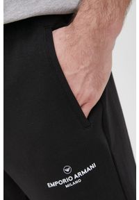 Emporio Armani spodnie 3L1PBR.1JHSZ męskie kolor czarny. Kolor: czarny. Materiał: dzianina #3