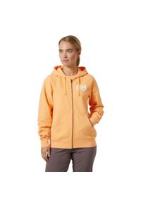 Bluza sportowa damska Helly Hansen Hh Logo Full Zip 2.0. Typ kołnierza: kaptur. Kolor: pomarańczowy