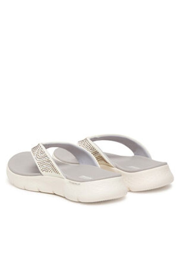 skechers - Skechers Japonki 140184/WHT Biały. Kolor: biały. Materiał: materiał