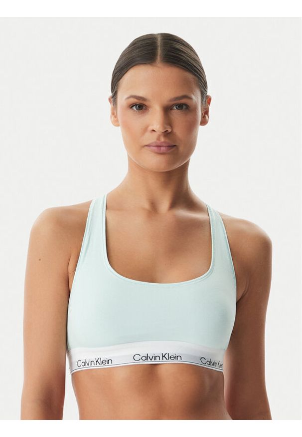 Calvin Klein Underwear Biustonosz top LV00QF8493 Zielony jasny. Kolor: zielony. Materiał: bawełna