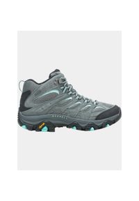 Buty turystyczne damskie Merrell Moab 3 Mid GTX. Kolor: zielony, wielokolorowy, szary. Materiał: skóra. Szerokość cholewki: normalna