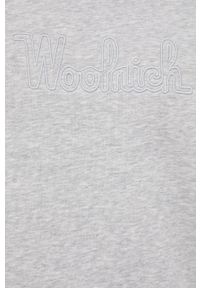 Woolrich bluza męska kolor szary gładka. Kolor: szary. Wzór: gładki