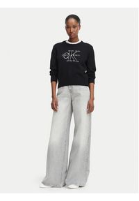 Calvin Klein Jeans Sweter LV047G322G Czarny Regular Fit. Kolor: czarny. Materiał: bawełna #4