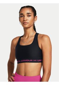 Under Armour Biustonosz sportowy Crossback Mid Bra 1361034-004 Czarny Compression Fit. Kolor: czarny. Materiał: syntetyk