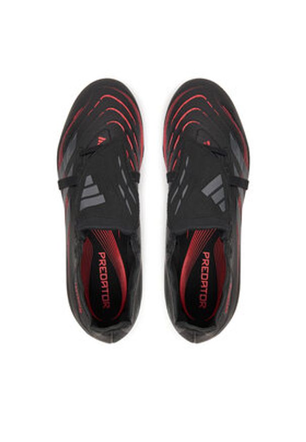 Adidas - adidas Buty do piłki nożnej Predator League Fold-Over TongueID1322 Czarny. Kolor: czarny. Materiał: skóra