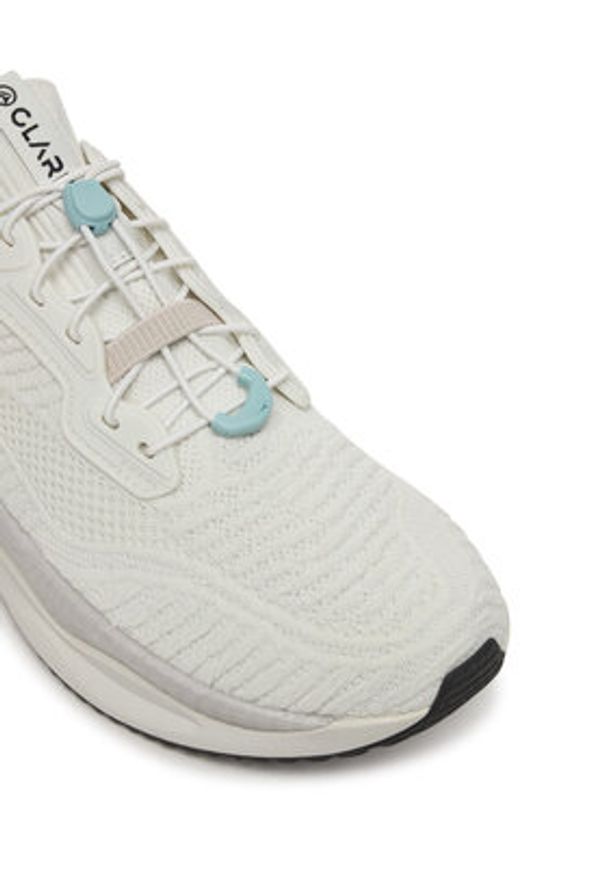 Clarks Sneakersy Pace Rise 26187374 Biały. Kolor: biały. Materiał: materiał