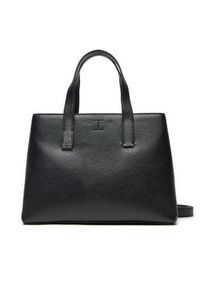 Calvin Klein Torebka Ck Plaque Small Tote K60K612781 Czarny. Kolor: czarny. Materiał: skórzane