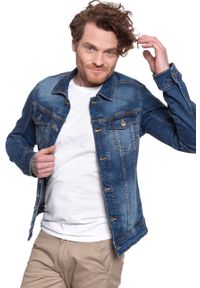 Blend - BLEND DENIM JACKET 20705639 76201. Kolor: niebieski. Materiał: denim