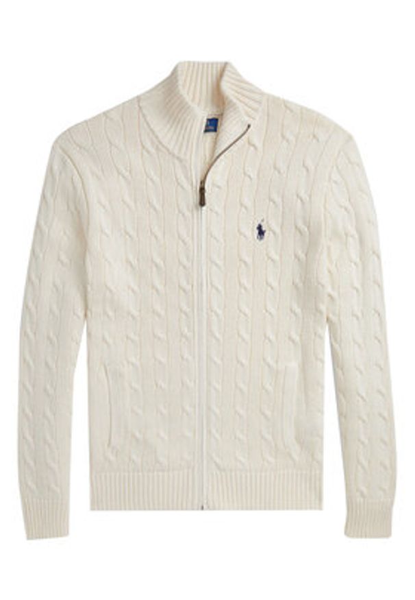 Polo Ralph Lauren Sweter 710899975005 Écru Regular Fit. Typ kołnierza: polo. Materiał: bawełna