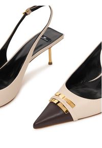 Elisabetta Franchi Czółenka SA57L61E2 Écru. Materiał: skóra #5