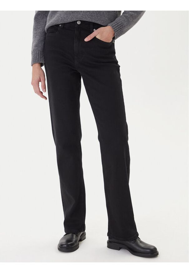 BOSS Jeansy C_Ada 50551561 Czarny Straight Fit. Kolor: czarny