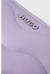 Hugo - HUGO torebka kolor fioletowy. Kolor: fioletowy. Materiał: pikowane. Rodzaj torebki: na ramię #2