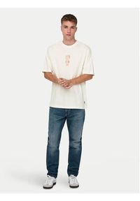 Only & Sons T-Shirt Malik 22029484 Écru Relaxed Fit. Materiał: bawełna #3