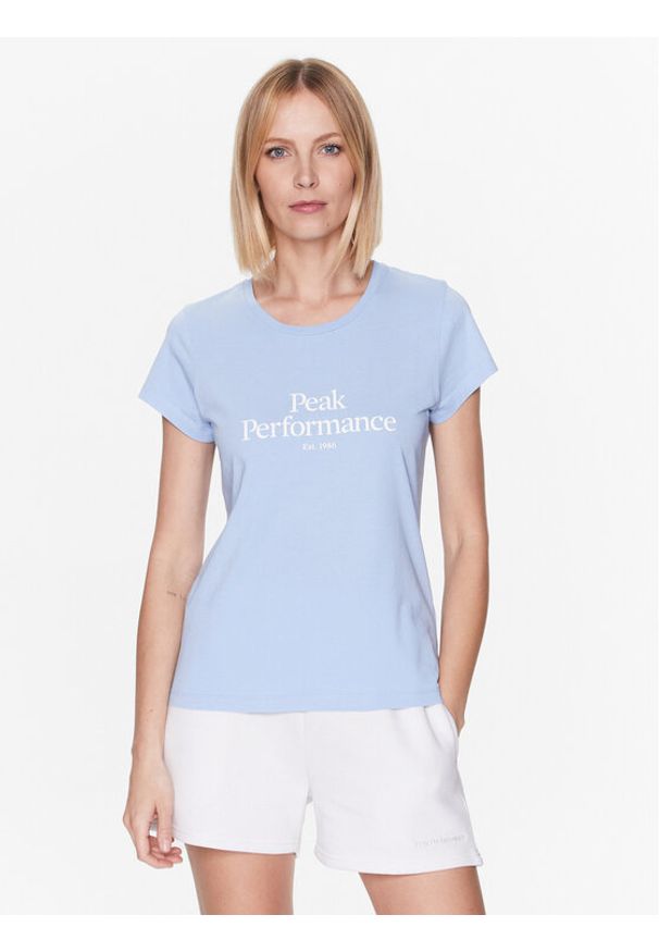 Peak Performance T-Shirt Original G77700360 Niebieski Regular Fit. Kolor: niebieski. Materiał: bawełna
