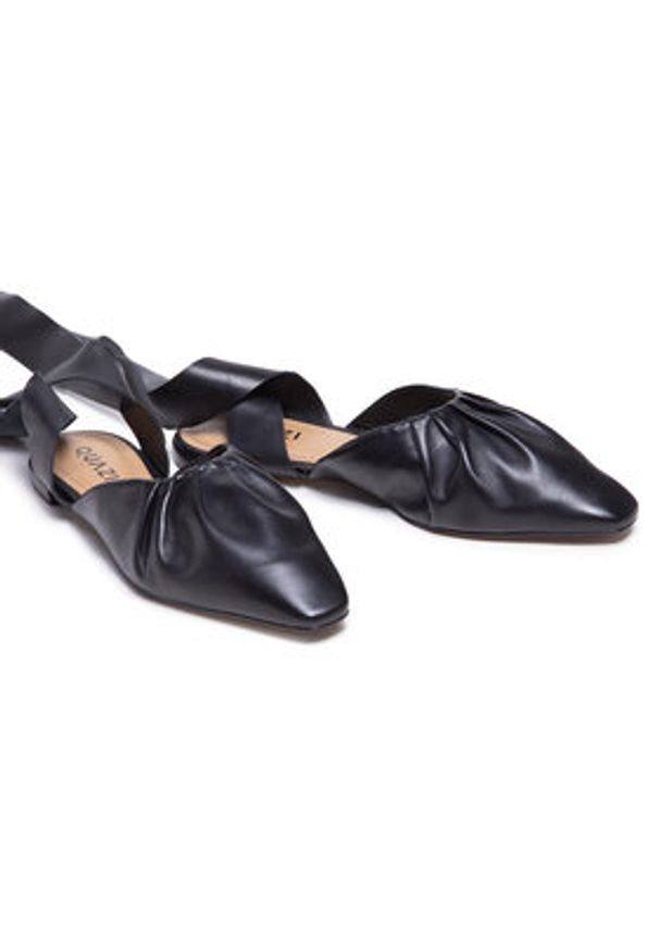 QUAZI Baleriny QZ-49-06-001079 Czarny. Kolor: czarny. Materiał: skóra