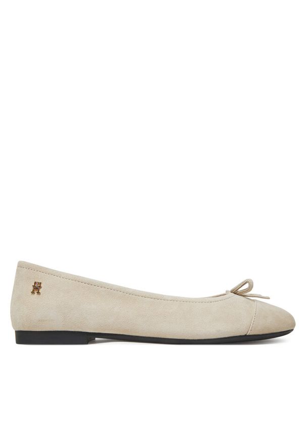 TOMMY HILFIGER - Baleriny Tommy Hilfiger. Kolor: beżowy