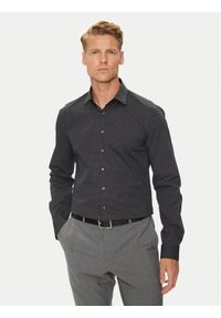 Calvin Klein Koszula K10K113536 Czarny Slim Fit. Kolor: czarny. Materiał: bawełna