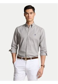 Polo Ralph Lauren Koszula 710829480009 Szary Custom Fit. Typ kołnierza: polo. Kolor: szary. Materiał: bawełna #5