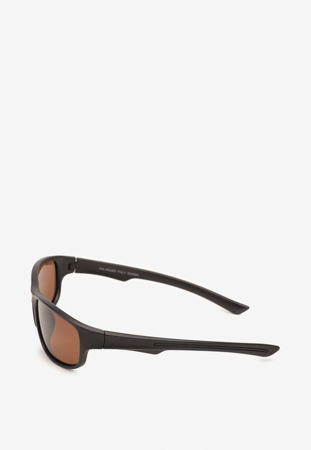 Born2be - Brązowe Sportowe Okulary Przeciwsłoneczne z Filtrem UV Talavella. Kolor: brązowy