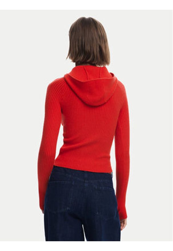 Desigual Sweter 25SWJF19 Czerwony Slim Fit. Kolor: czerwony. Materiał: syntetyk