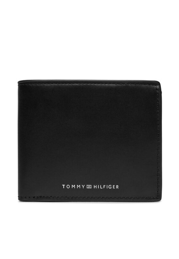 TOMMY HILFIGER - Tommy Hilfiger Duży Portfel Męski Th Spw Leather Cc And Coin AM0AM11871 Czarny. Kolor: czarny. Materiał: skóra