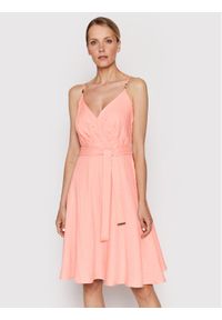 Morgan Sukienka letnia 221-REGGAE Różowy Regular Fit. Kolor: różowy. Materiał: wiskoza. Sezon: lato #1