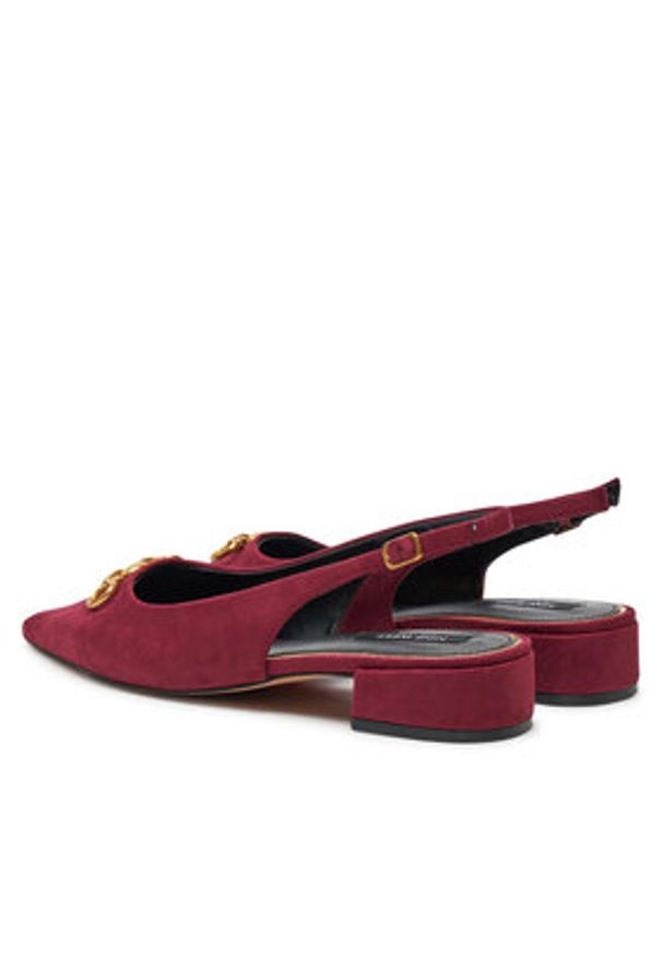 Nine West Sandały WFA2991-1 Bordowy. Kolor: czerwony. Materiał: materiał