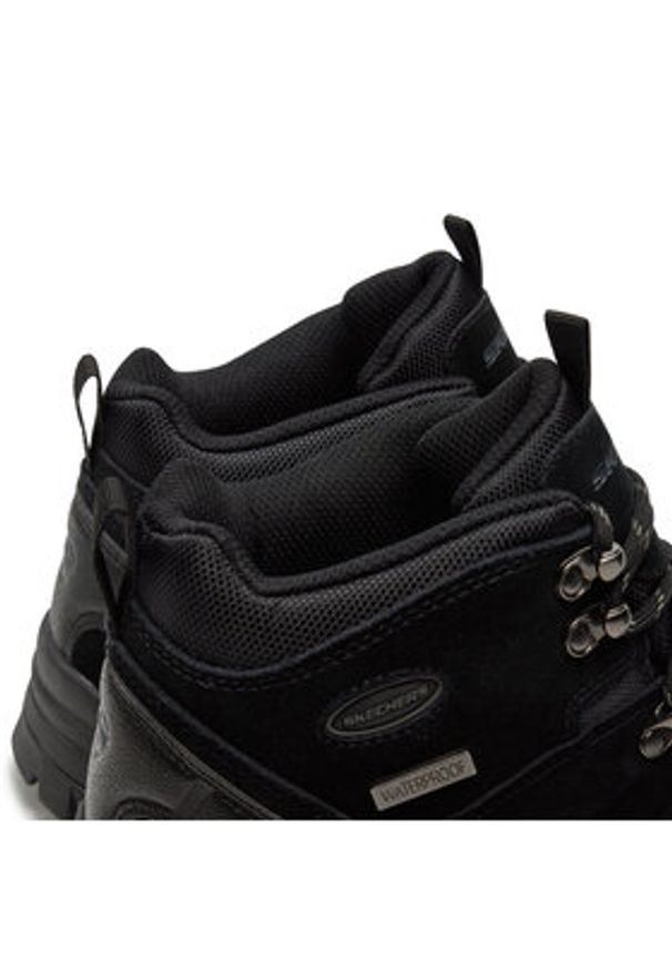 skechers - Skechers Trapery Pelmo 64869/BLK Czarny. Kolor: czarny. Materiał: zamsz, skóra