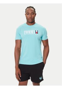Tommy Jeans T-Shirt Dna Flag DM0DM21941 Zielony Regular Fit. Kolor: zielony. Materiał: bawełna