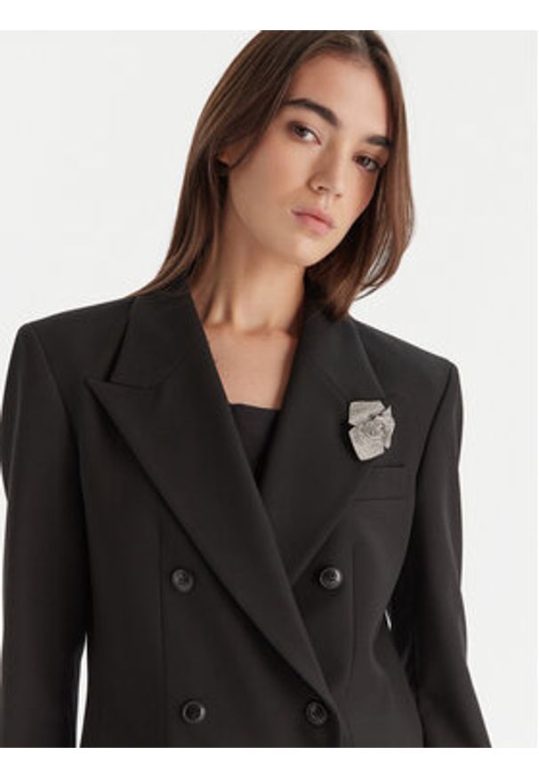 Hugo - HUGO Marynarka Amelora 50547694 Czarny Oversize. Kolor: czarny. Materiał: wiskoza, syntetyk