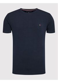 TOMMY HILFIGER - Tommy Hilfiger T-Shirt Core Stretch MW0MW27539 Granatowy Slim Fit. Kolor: niebieski. Materiał: bawełna #3