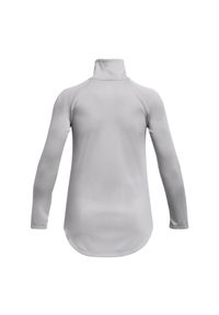 Longsleeve sportowy dziewczęcy Under Armour Tech Graphic 1/2 Zip - szary. Kolor: szary. Materiał: tkanina, poliester. Długość rękawa: długi rękaw. Styl: sportowy