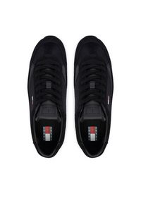 TOMMY HILFIGER - Tommy Hilfiger Sneakersy EM0EM01718 Czarny. Kolor: czarny. Materiał: skóra, zamsz #2