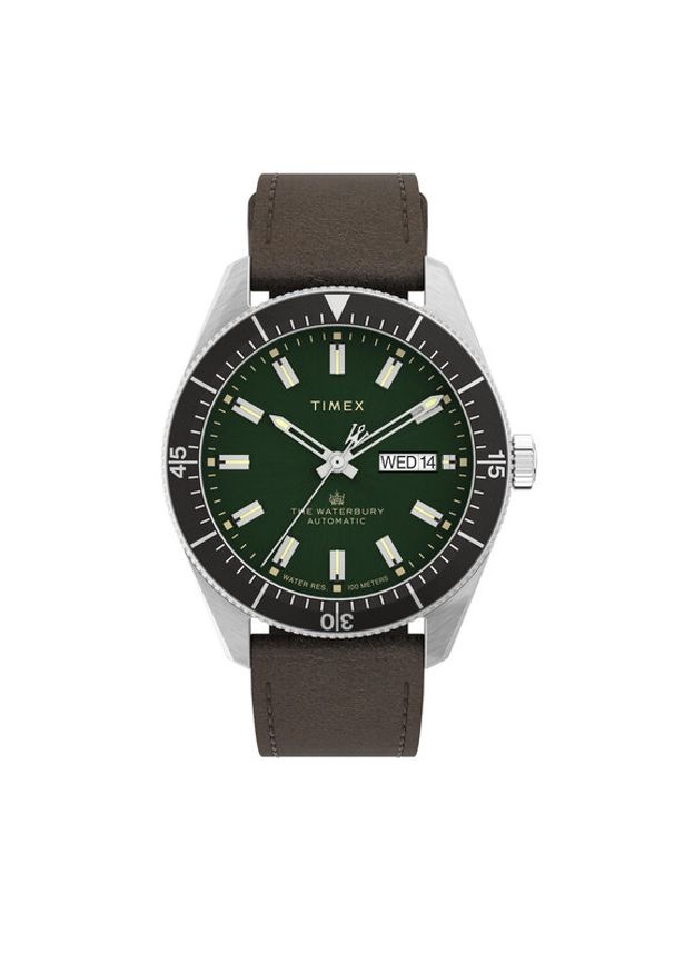 Timex Zegarek Waterbury TW2V24700 Brązowy. Kolor: brązowy