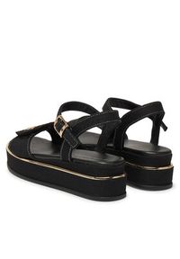 TOMMY HILFIGER - Tommy Hilfiger Sandały T3A2-33788-1828 S Czarny. Kolor: czarny. Materiał: materiał #7