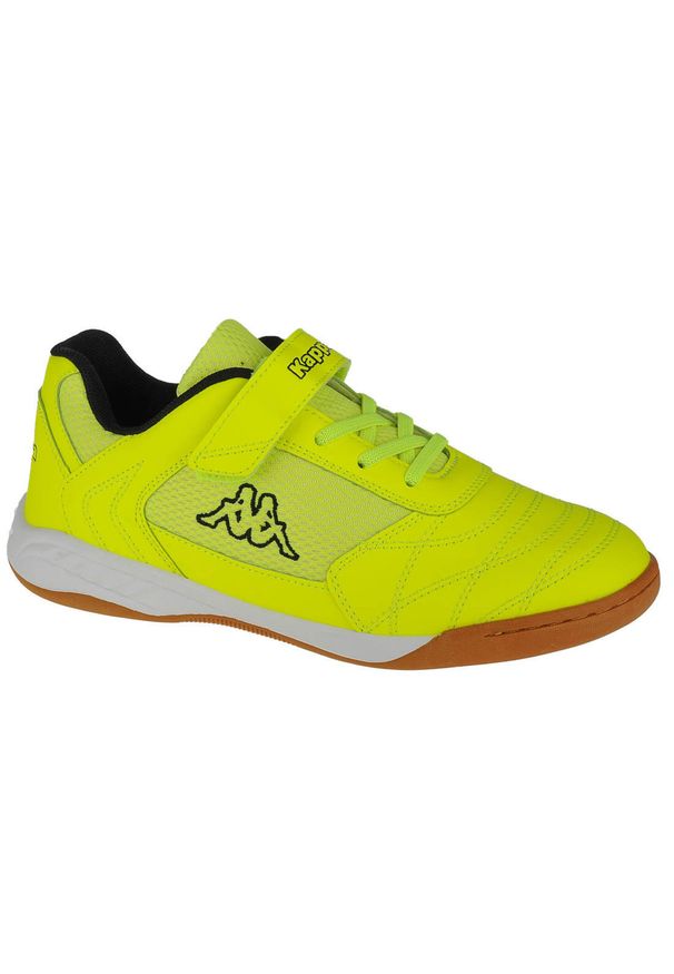 Buty do tenisa dla dzieci Kappa Damba T. Zapięcie: rzepy. Kolor: żółty. Materiał: materiał. Szerokość cholewki: normalna. Sport: tenis