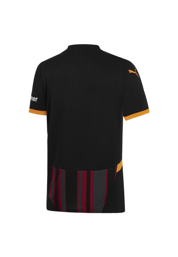 Puma - Męska koszulka Galatasaray SK 24/25 PUMA Black Intense Orange. Kolor: czarny, pomarańczowy, wielokolorowy, żółty. Sport: piłka nożna