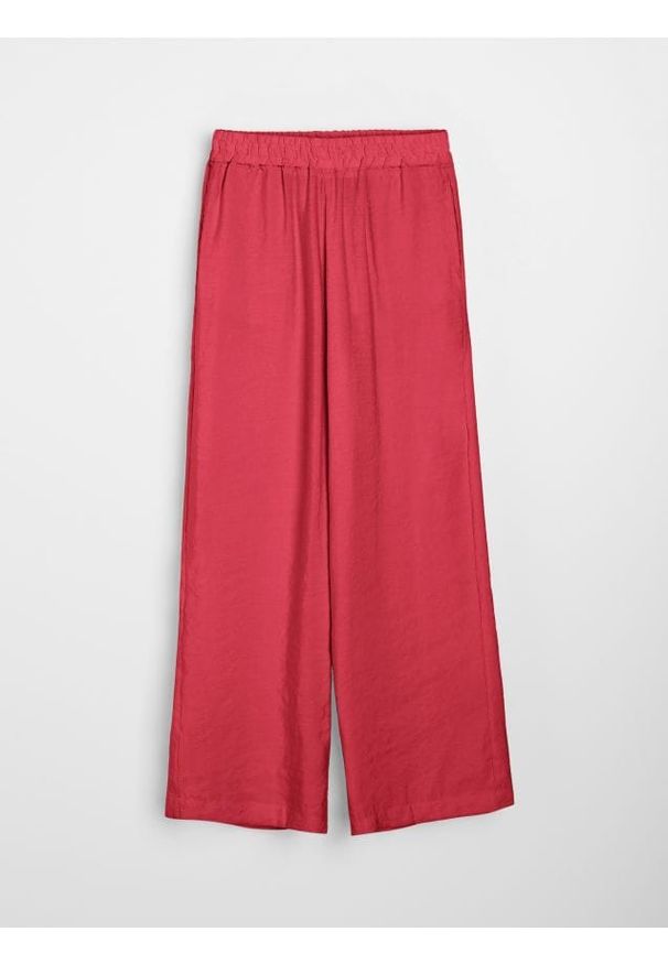 Sinsay - Spodnie wide leg z modalem - fioletowy. Kolor: fioletowy