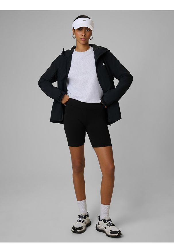 4f - 4F Kurtka przejściowa membrana 5000 damska - czarna S. Okazja: na spacer, na co dzień. Kolor: czarny. Materiał: materiał. Sezon: wiosna, jesień. Styl: casual