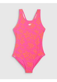 4f - 4F Kostium kąpielowy jednoczęściowy dziewczęcy - różowy 146/152 (10-12 lat). Kolor: różowy #1