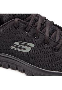skechers - Skechers Sneakersy Get Connected 12615/BBK Czarny. Kolor: czarny. Materiał: materiał #5