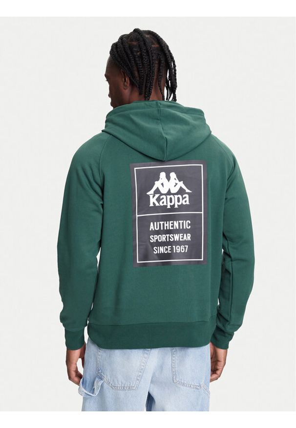 Kappa Bluza Authentic 321W7GW Zielony Regular Fit. Kolor: zielony. Materiał: bawełna