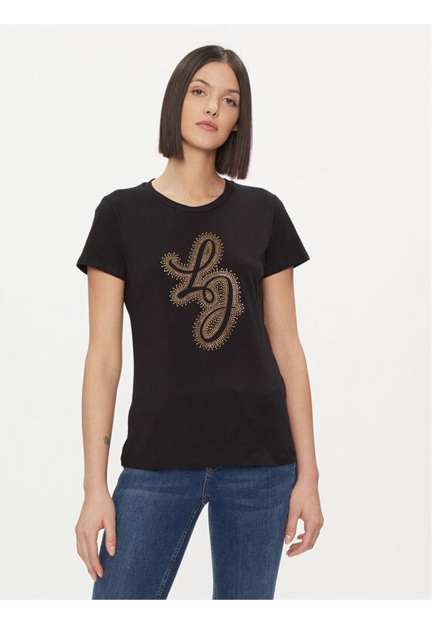 Liu Jo T-Shirt WA4051 JS923 Czarny Regular Fit. Kolor: czarny. Materiał: bawełna