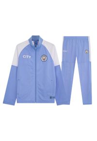 MANCHESTER CITY - Dres piłkarski dziecięcy Manchester City 21/22. Kolor: niebieski. Materiał: dresówka. Styl: sportowy