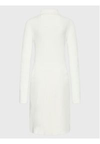 Kontatto Sukienka dzianinowa 3M7616N Biały Slim Fit. Kolor: biały. Materiał: syntetyk #4