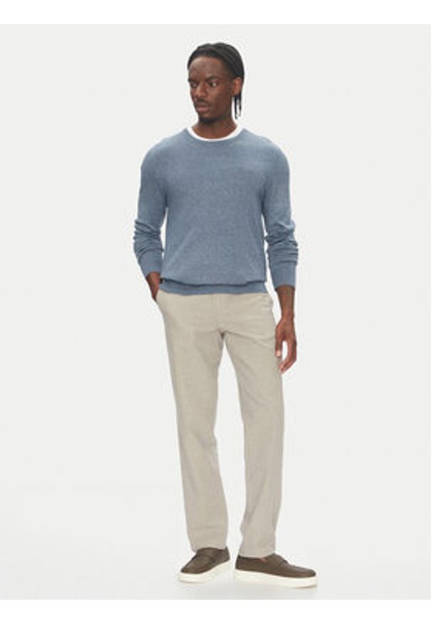 Lindbergh Sweter 30-80043 Zielony Slim Fit. Kolor: zielony. Materiał: wiskoza