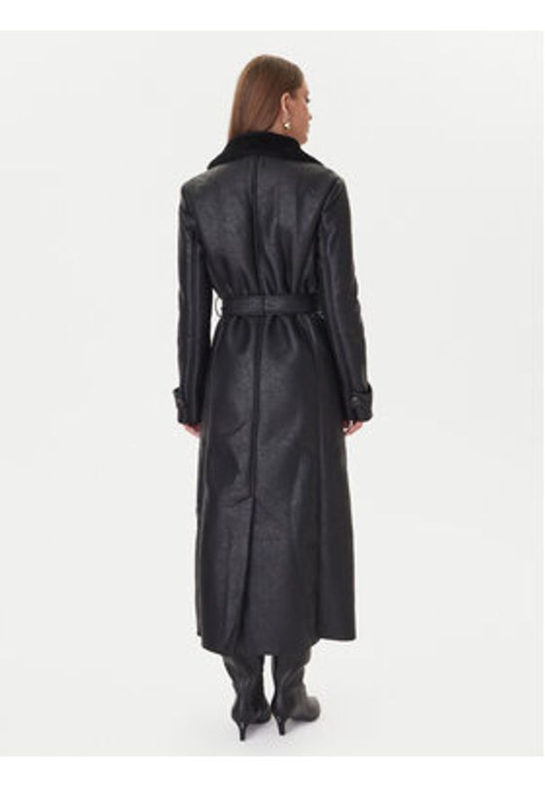 BARDOT - Bardot Płaszcz przejściowy 59622JB1 Czarny Regular Fit. Kolor: czarny. Materiał: skóra