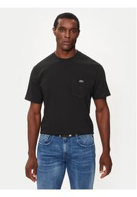 Lacoste T-Shirt TH2827 Czarny Regular Fit. Kolor: czarny. Materiał: bawełna #8