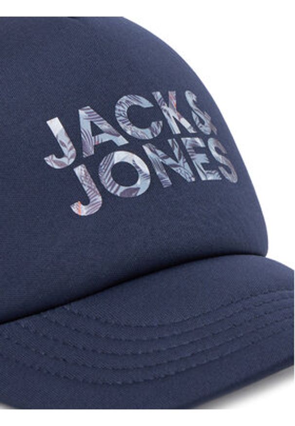 Jack & Jones - Jack&Jones Czapka z daszkiem Jacdrew 12268899 Granatowy. Kolor: niebieski. Materiał: poliester, materiał
