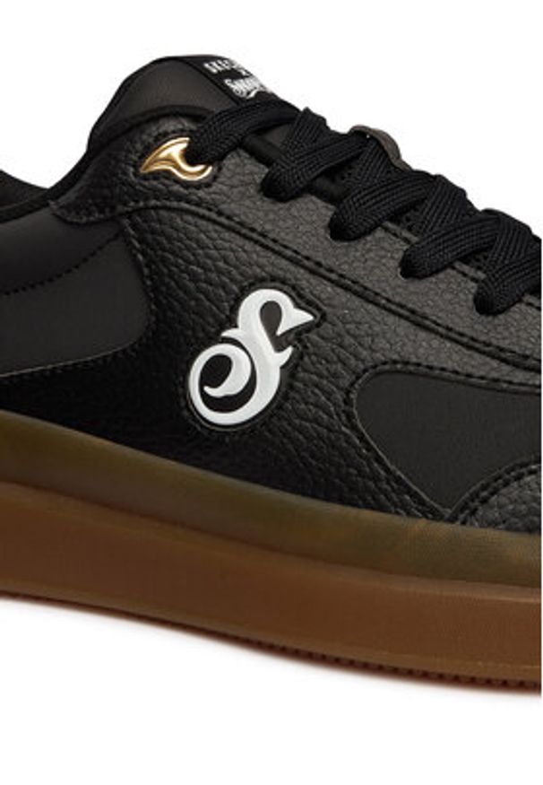 skechers - Skechers Sneakersy Snoop Dogg Courtside Urban 251200/BKW Czarny. Kolor: czarny. Materiał: skóra